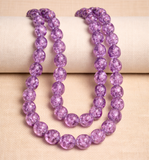8mm 15 Inch Crackle Glass Beads Round Strings