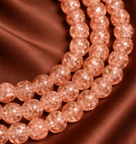 8mm 15 Inch Crackle Glass Beads Round Strings