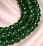 8mm 15 Inch Crackle Glass Beads Round Strings