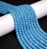 8mm 15 Inch Dual Tone Crackle Glass Beads Round Strings
