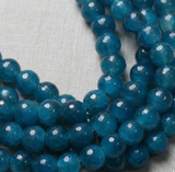 8mm 15 Inch Dual Tone Crackle Glass Beads Round Strings