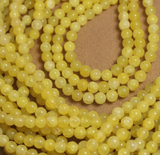 8mm 15 Inch Dual Tone Crackle Glass Beads Round Strings