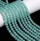 8mm 15 Inch Dual Tone Crackle Glass Beads Round Strings