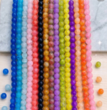 15 Strings, 8mm Dual Tone Crackle Glass Beads Combo