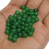 100Gm, 6mm Plain Glass Beads