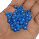 100Gm, 6mm Plain Glass Beads