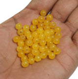 100Gm, 6mm Plain Glass Beads