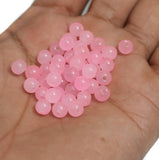 100Gm, 6mm Plain Glass Beads