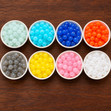 100Gm, 6mm Plain Glass Beads