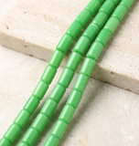 1 String 10x6mm Cat Eye Tube Glass Beads
