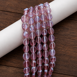 1 String Fire Polish Flat Oval Beads SP 8x6mm