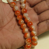 40+ Glass Round Beads Orange 10 MM