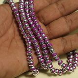 140+ Glass Round Beads Purple 6 MM