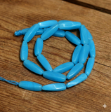 1 Strings Glass Twisty Oval Beads  17x5 mm