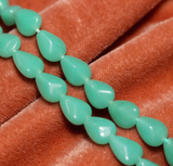 1 String 13X11mm Glass Drop Beads