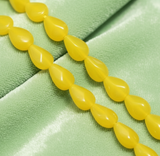 1 String 13X11mm Glass Drop Beads