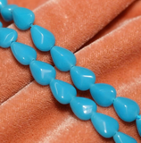 1 String 13X11mm Glass Drop Beads