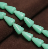 1 String 15X11mm Glass Tikona Beads