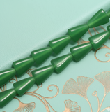 1 String 15X11mm Glass Tikona Beads