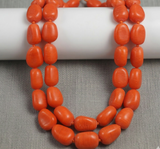 1 String 16X12mm Glass Tumble Beads