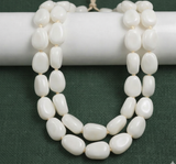 1 String 16X12mm Glass Tumble Beads
