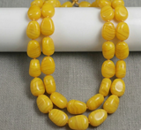 1 String 16X12mm Glass Tumble Beads