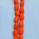 1 String 16X12mm Glass Tumble Beads Yellow