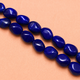1 String 16X12mm Glass Tumble Beads Yellow