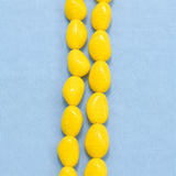 1 String 16X12mm Glass Tumble Beads Yellow