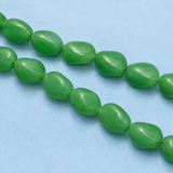 1 String 16X12mm Glass Tumble Beads Yellow
