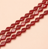 1 String 11X8mm Window Metallic Lining Flat Diamond Beads