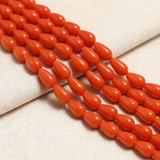 1 String 13X8mm Glass Drop Beads