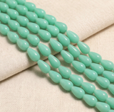 1 String 13X8mm Glass Drop Beads