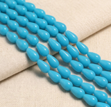 1 String 13X8mm Glass Drop Beads