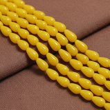 1 String 13X8mm Glass Drop Beads