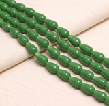 1 String 13X8mm Glass Drop Beads