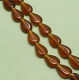 1 Strings 16X11mm Glass Drop Beads Trans