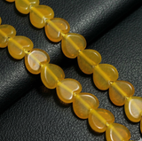 1 String 14X12mm Glass Heart Beads