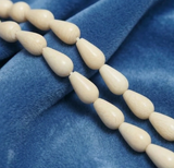 1 String Glass Drop Beads 18x10 mm