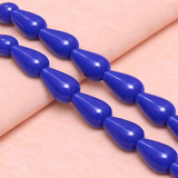 1 String Glass Drop Beads 18x10 mm