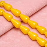 1 String 18X10mm Glass Drop Beads Orange