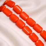 1 String 15X10mm Glass Rectangle Beads