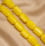 1 String 15X10mm Glass Rectangle Beads