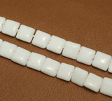 1 String 10mm Glass Square Beads