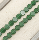 1 String 10mm Glass Window Metallic Disc Beads