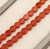 1 String 10mm Glass Window Metallic Disc Beads