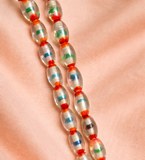12x7mm Oval Fire Polish Multi Color Glass Beads