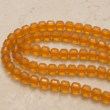 1 String, 8mm Half Matte Glass Beads Round