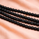 8mm Matte Finish Round Glass Beads