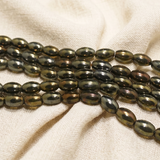 1 String 9x6mm Oval Glass Beads